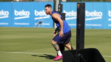 Messi back in training