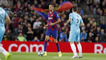 Sergio Busquets tegen Slavia Praag